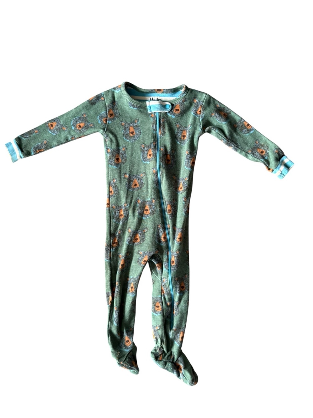 3/$25 Hatley Baby Bear Organic Cotton Footed Sleeper 12-18M